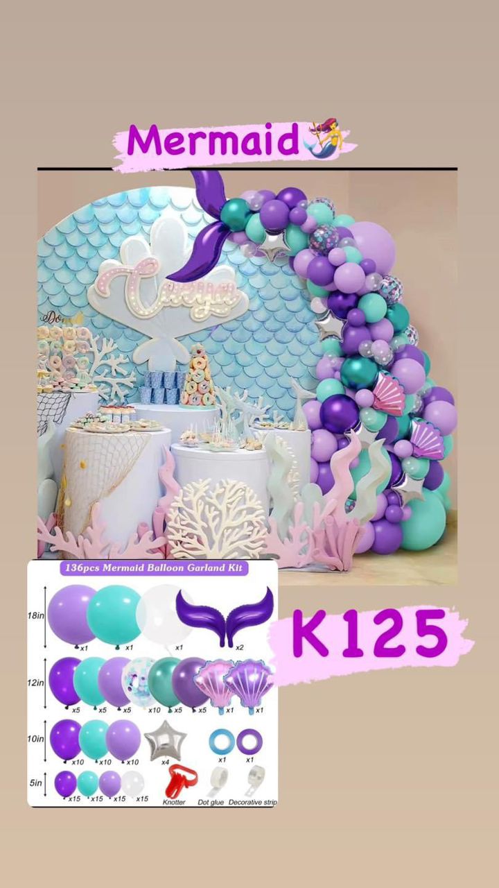 Mermaid Theme Balloons